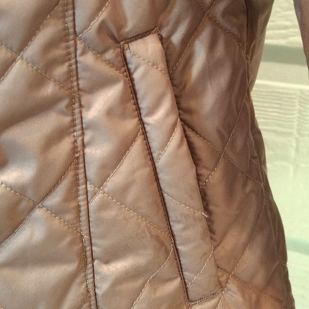 Columbia Women's Small Copper Crest Coat Faux Fur Lined Hooded Jacket Purple - Picture 4 of 9